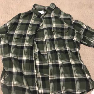 Green and black flannel